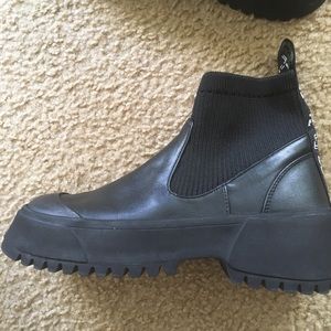 Sock Style Flat Ankle Boot